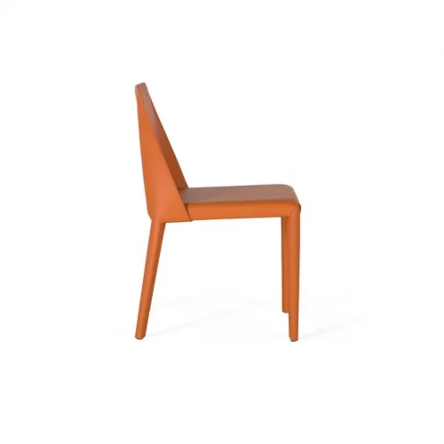 Set de 2 Sillas Tapizadas en Cuero Sintético en Color Naranja 46x53x80 Cm - Giner y Colomer (5)