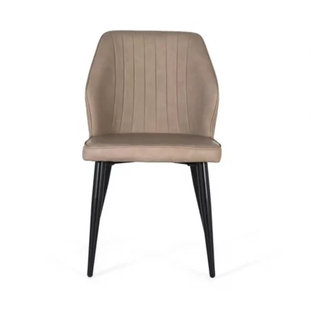 Set de 2 Sillas Tapizadas en Poliuretano Gris y Patas de Acero - Giner y Colomer (2)