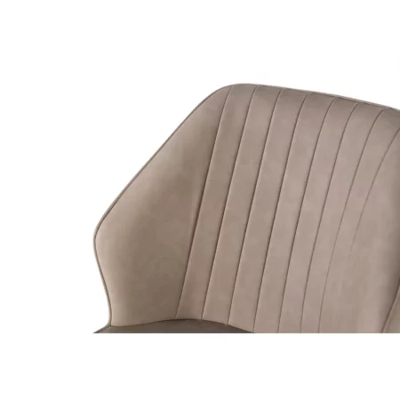 Set de 2 Sillas Tapizadas en Poliuretano Gris y Patas de Acero - Giner y Colomer (5)