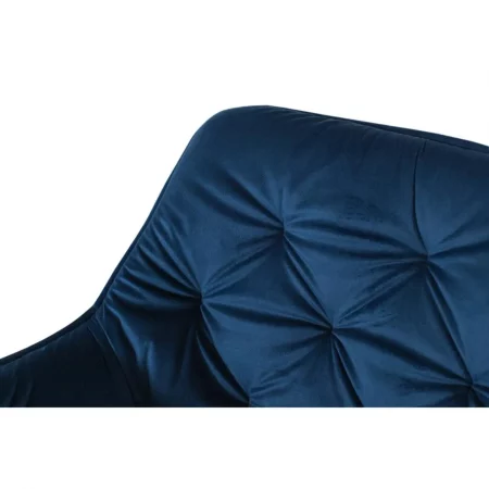 Set de 2 Sillas Tapizado con Terciopelo Azul Eléctrico con Patas de Tubos de Acero - Giner y Colomer (5)