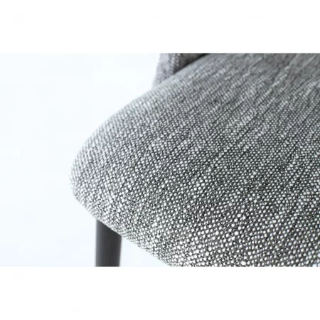 Set de 2 Sillas con Tela Color Gris y Pata de Metal en Negro 57x57x87 Cm - Giner y Colomer (1)