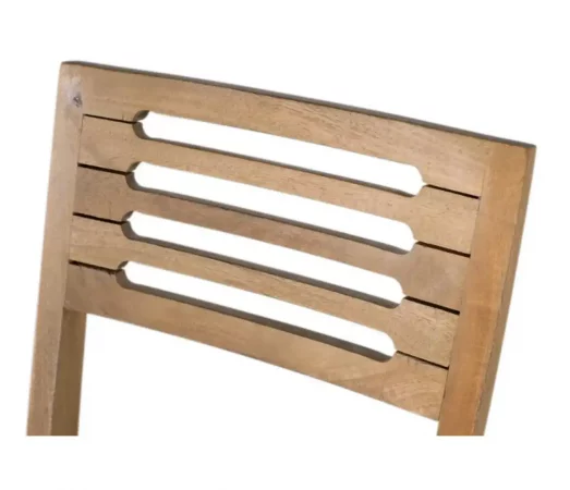 Set de 2 Sillas de Madera de Mango con Asiento Acolchado Beige y Respaldo de Listones – 88x43x55 cm-MOVIL (6)