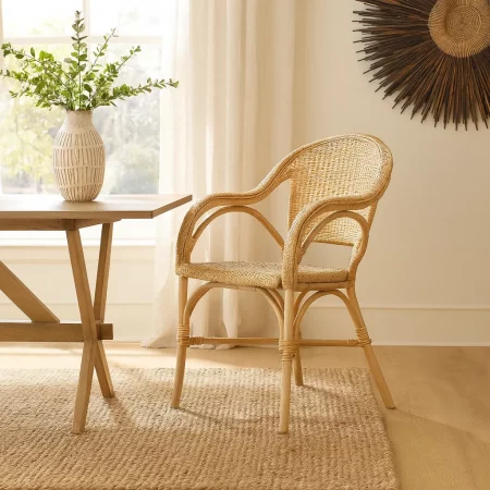 Set de 2 Sillas de Ratan y Hierro Natural 55x63x84 Cm - Giner y Colomer (7)