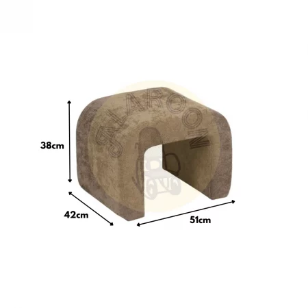 Set de 3 Bancos DM Tejido Taupe 126x46x50 Cm - IXIA (6)