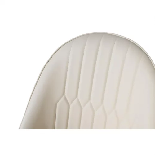 Set de 4 Sillas Contemporánea Tapizada de Poliuretano Beige y Patas en Negro y Dorado - Giner y Colomer (4)