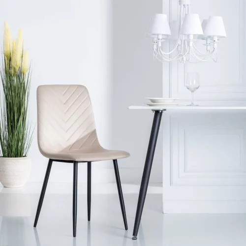 Silla Beige Terciopelo Salón - IXIA (11)