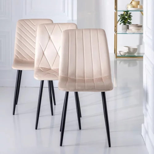 Silla Beige Terciopelo Salón - IXIA (12)