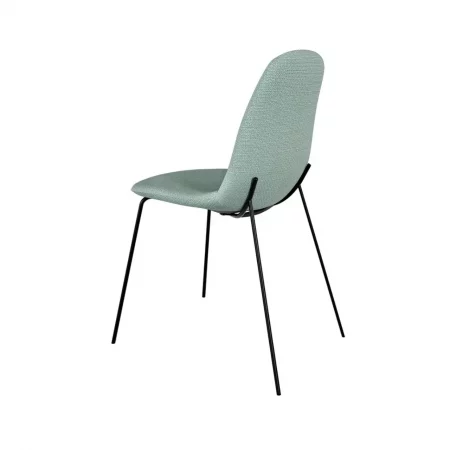 Silla Dana Tapizado en Poliéster Menta y Patas de Acero - SomCasa (2)