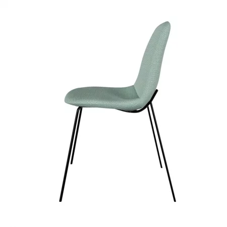Silla Dana Tapizado en Poliéster Menta y Patas de Acero - SomCasa (3)