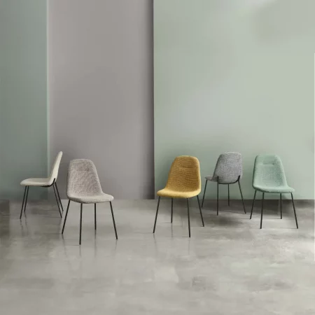 Silla Dana Tapizado en Poliéster Menta y Patas de Acero - SomCasa (7)