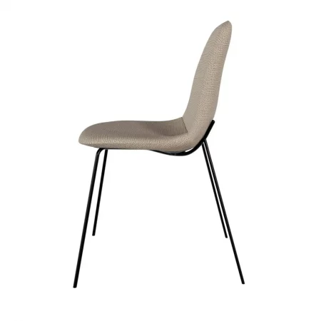 Silla Dana Tapizado en Poliéster Taupe y Patas de Acero - SomCasa (3)