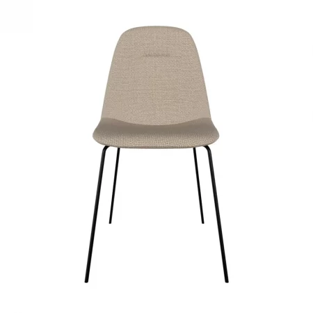 Silla Dana Tapizado en Poliéster Taupe y Patas de Acero - SomCasa (4)