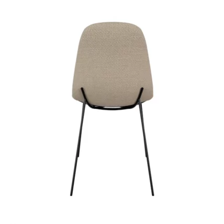 Silla Dana Tapizado en Poliéster Taupe y Patas de Acero - SomCasa (5)