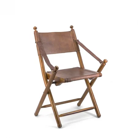 Silla Director Madera CaobaPiel Tarlton 56x53x90 Cm - Moycor (1)