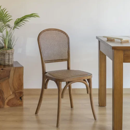 Silla Manila Madera De Roble Y Ratán 45x54x89 Cm - Moycor (6)