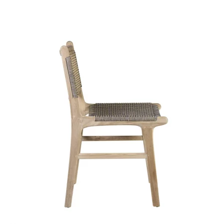 Silla Mod. Sicilia Madera Teca Y Cuerda 50x58x88 Cm - Moycor (3)