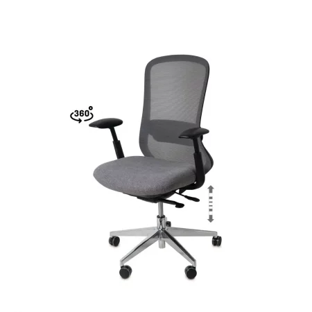 Silla Oficina Mod. Rotterdam Gris 67x66x105 Cm – Somcasa (3)