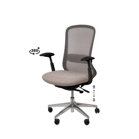Silla Oficina Mod. Rotterdam Taupe 67x66x105 Cm – Somcasa (7)