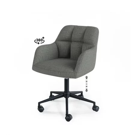 Silla Oficina Mod. Stanford Gris Oscuro 65x60x78 Cm – Somcasa (7)