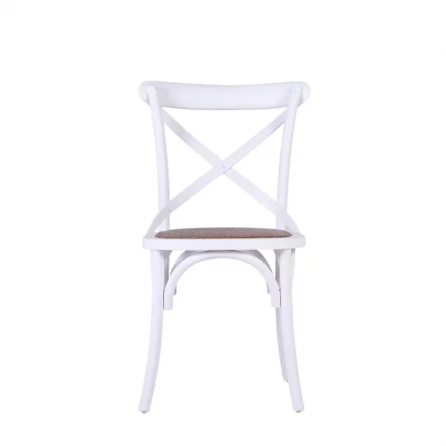 Silla Paris Blanca Madera Roble y Ratán 50x55x89 Cm - Moycor (2)