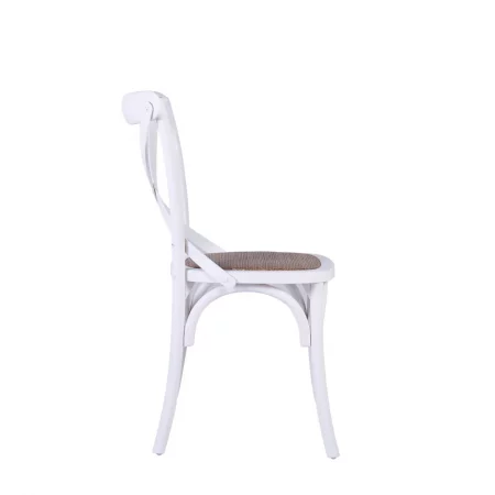 Silla Paris Blanca Madera Roble y Ratán 50x55x89 Cm - Moycor (3)