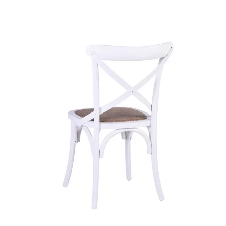 Silla Paris Blanca Madera Roble y Ratán 50x55x89 Cm - Moycor (4)