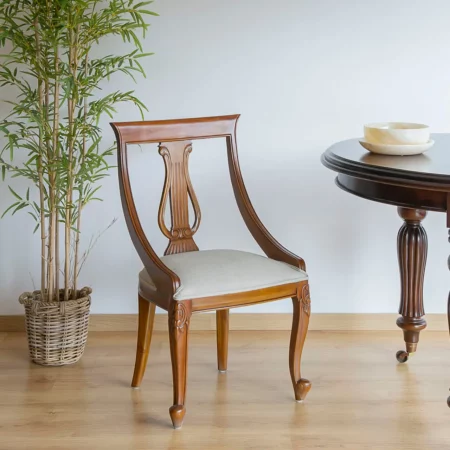 Silla Tapizada Mod. Liberty Madera Caoba Colección Vintage 50x47x90 Cm - Moycor (11)