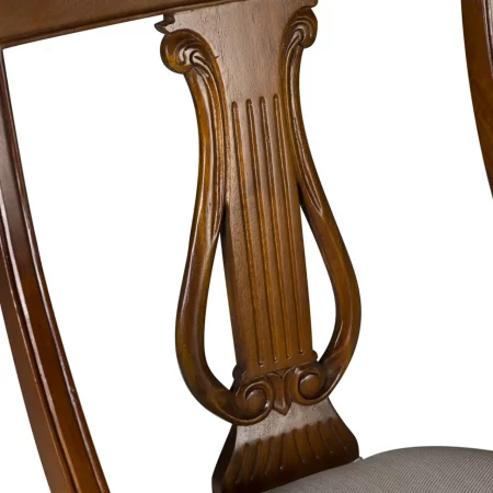 Silla Tapizada Mod. Liberty Madera Caoba Colección Vintage 50x47x90 Cm - Moycor (6)