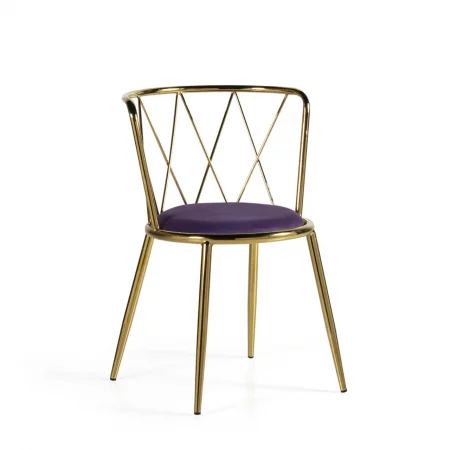 Silla con Cojín en Color Morado 49x43x75 Cm - Moycor (1)