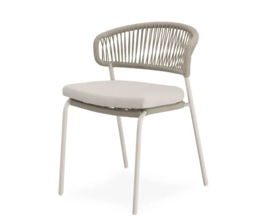 Silla de Exterior Palmira BeigeBlanco 58x60x78 Cm – Somcasa (1)