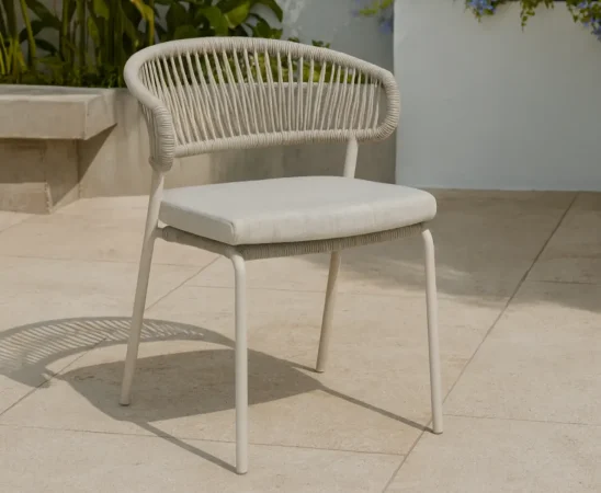 Silla de Exterior Palmira BeigeBlanco 58x60x78 Cm – Somcasa (2)