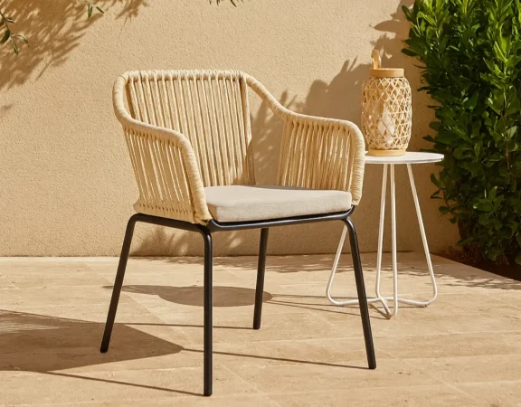 Silla de Exterior Penny BeigeNegro 59x61x79 Cm – Somcasa (1)