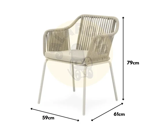 Silla de Exterior Penny Gris ClaroBeige 59x61x79 Cm – Somcasa (2)