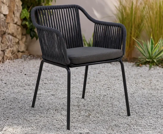 Silla de Exterior Penny GrisNegro 59x61x79 Cm – Somcasa (3)