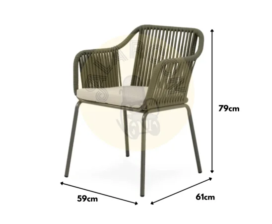 Silla de Exterior Penny Verde 59x61x79 Cm – Somcasa (3)