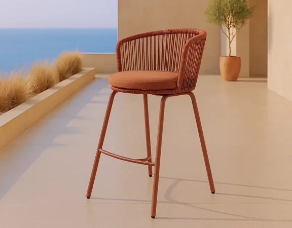 Silla de Exterior Pierre Terracota 56x59x88 Cm – Somcasa (3)