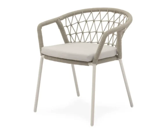 Silla de Exterior Solene BeigeBlanco 64x64x74 Cm – Somcasa (4)