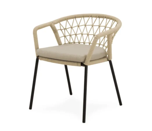 Silla de Exterior Solene BeigeNegro 64x64x74 Cm – Somcasa (1)