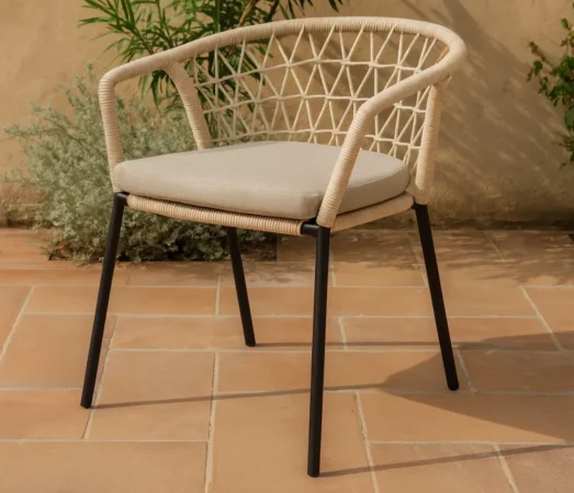 Silla de Exterior Solene BeigeNegro 64x64x74 Cm – Somcasa (2)