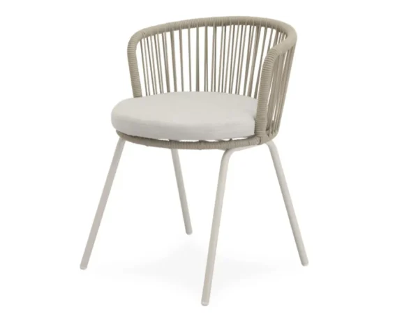 Silla de Exterior Vilma BeigeBlanco 56x55x74 Cm – Somcasa (1)