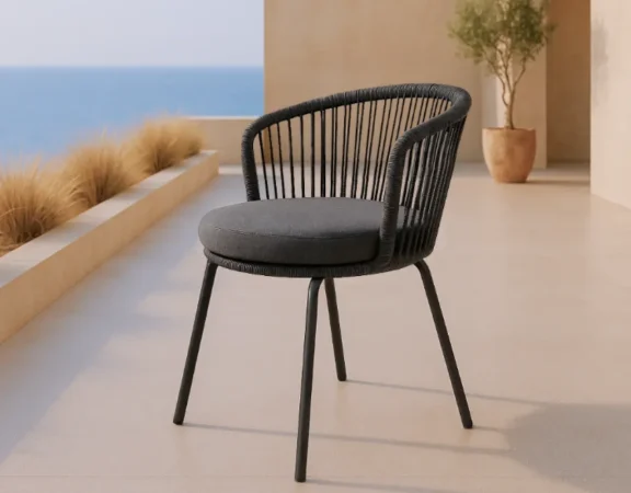 Silla de Exterior Vilma Gris Oscuro 56x55x74 Cm – Somcasa (2)