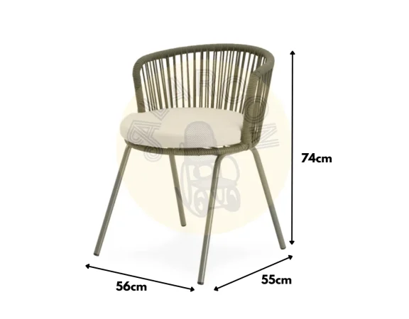 Silla de Exterior Vilma Verde 56x55x74 Cm – Somcasa (2)