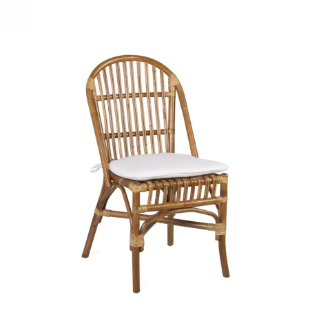Silla de Ratán Natural con Cojín 48x60x94 Cm - Moycor (1)