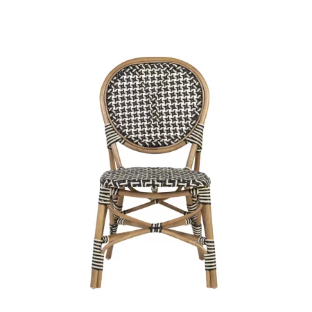 Silla de Ratán y Plástico en Color Negro 52x56x92 Cm - Moycor (2)