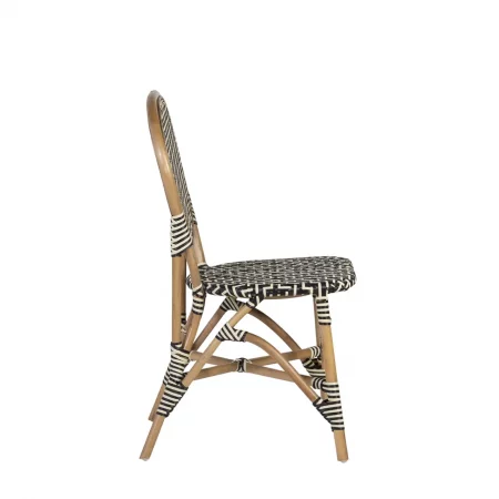 Silla de Ratán y Plástico en Color Negro 52x56x92 Cm - Moycor (3)