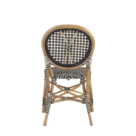 Silla de Ratán y Plástico en Color Negro 52x56x92 Cm - Moycor (4)