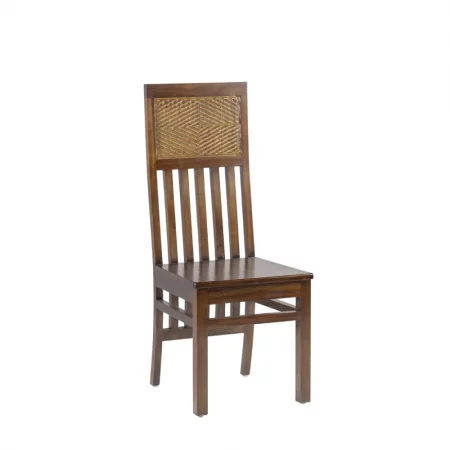 Silla en Madera de Caoba Estilo Barrotes Verticales Modelo Flamingo 45x50x110 Cm - Moycor (1)