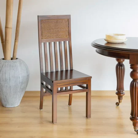 Silla en Madera de Caoba Estilo Barrotes Verticales Modelo Flamingo 45x50x110 Cm - Moycor (4)