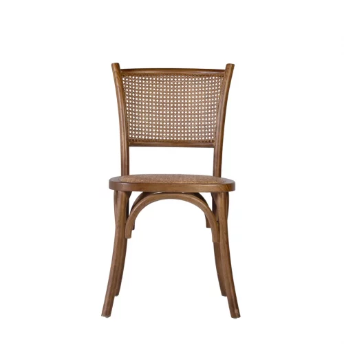 Silla en Madera de Roble con Asiento y Respaldo de Rejilla 45x42x89 Cm - Moycor (4)