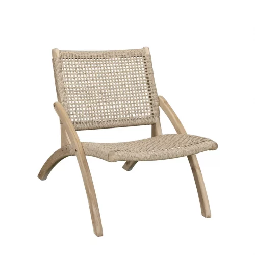 Sillón Bajo Mod. Sicilia Madera Teca y Cuerda 62x82x73 Cm - Moycor (1)
